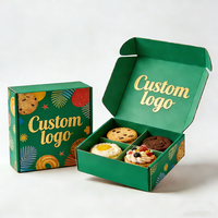 Boîte à biscuits avec poignée, design facile à transporter, emballage de livraison personnalisé avec logo, boîte d'emballage pour pâtisserie, boîte à desserts