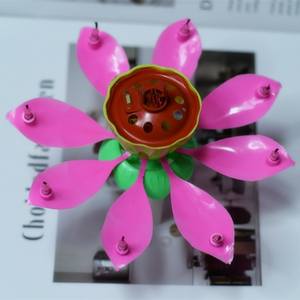 شخصية العد التنازلي الدورية الطبقة البلاستيكية الجديدة شموع عيد ميلاد الألعاب النارية المشتقة شمعة الموسيقى زهرة - Product Image 5