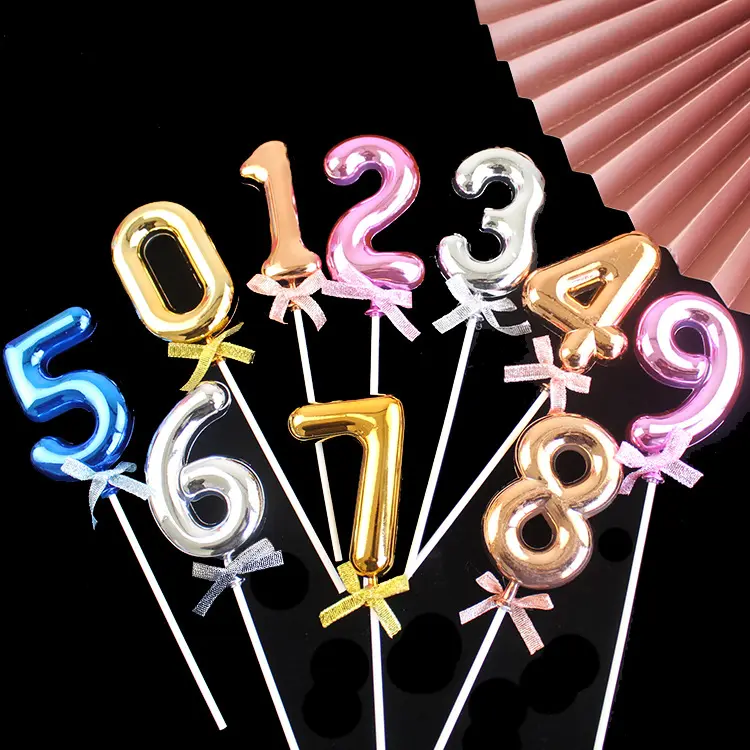 0-9 Gold Number Cake Topper Number Cake Topper for Birthday Party Supplies