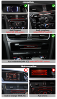 Sistema Multimedia GPS Inalámbrico con Apple CarPlay y Android Auto para Audi Q5 2009-2018, Unidad Principal con Cámara Trasera, Pantalla Táctil y Control Central