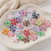 20Pcs Hiasan Kuku Bunga Resin 3D Lembut dan Fleksibel, Bunga Lily Kristal Es Jelly untuk Kuku Tempel, Manikur DIY Grosir Campuran