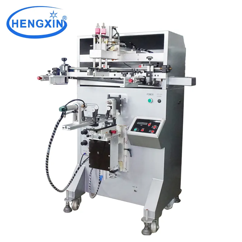 R-400 pneumática máquina de impressão da tela cilíndrica para cosméticos garrafas e tubos de plástico/plástico & copos de papel