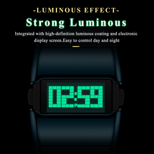 <span class=keywords><strong>Montre</strong></span> numérique LED créative <span class=keywords><strong>Poedagar</strong></span> E126 pour hommes, bracelet en acier inoxydable, mode, étanche, <span class=keywords><strong>montre</strong></span>-bracelet électronique, vente en gros - Product Image 3