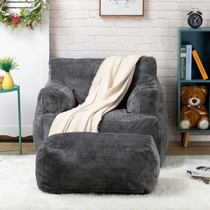 Retro Block <b>Sofa</b> Square Upholstered Foam Single Seat Living Room Bedroom Chair - Product Image 4