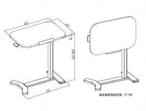 Mobili moderni tavolino da caffè in legno inclinabile in metallo soggiorno divano letto tavolino - Product Image 4