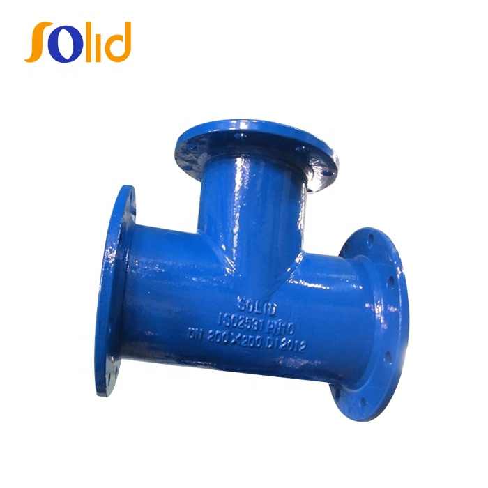 ISO2531, En545, En598 Ductile Iron Pipe Fitting DCI All Flange Equal Tee