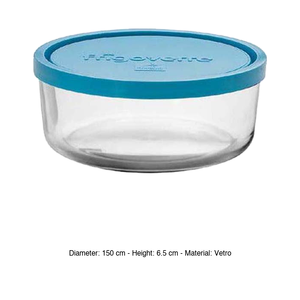 Frigoverre Glass Airtight <b>Container</b> Ø 15 cm H 6.5 cm, with Airtight Lid - Product Image 3