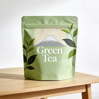 Sachet de thé refermable en plastique sur mesure, résistant aux odeurs, avec fermeture éclair, sachet de thé parfumé miniature