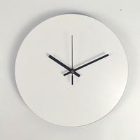 Horloge en bois vierge de 12 pouces, horloge murale en bois MDF personnalisée et colorée