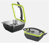 Réchaud de buffet en acier inoxydable de qualité supérieure pour hôtel, réchaud de buffet commercial, pot thermique, réchaud de buffet chauffé