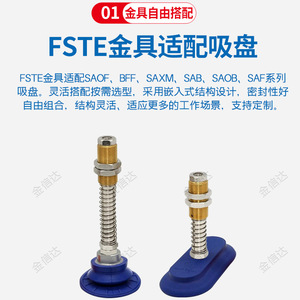 Soporte de Hardware FSTE para Brazo Robótico con Conexión de Ventosa de Vacío y Varilla Amortiguadora G1/8/3/8 G1/4-AG25/50/75 - Categoría de Producto: Pernos - Product Image 5