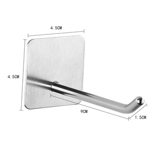 Heavy Duty Eco-Friendly Reusable 4.5x4.5x9CM Stainless Steel Self-Adhesive <b>Hooks</b> Wall Adhesive Hangers for Kitchen Household Use - Product Image 5