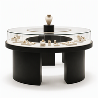 Vitrine de présentation de bijoux en verre sur mesure de grande taille avec éclairage LED, cadre en acier inoxydable durable et respectueux de l'environnement pour les magasins de détail