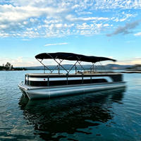 Bateau à voile de luxe en aluminium avec transat, barbecue, construction soudée, 30 pieds, moteur hors-bord, pour croisière, pêche, tourisme et divertissement