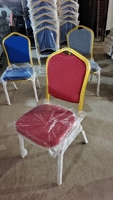 Chaises de banquet empilables en métal pour fêtes, vente chaude, prix de gros