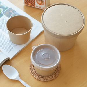 Tùy chỉnh in ấn giấy súp <span class=keywords><strong>container</strong></span> dùng một lần Ice Cream cup thực phẩm ly với lỗ thông hơi có nắp đậy - Product Image 3