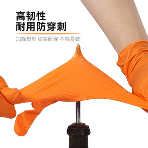 Gants de sécurité en nitrile, texture diamantée extra épaisse, antidérapants, pour soudage industriel, cuisine, réparation automobile, usage général - Product Image 4