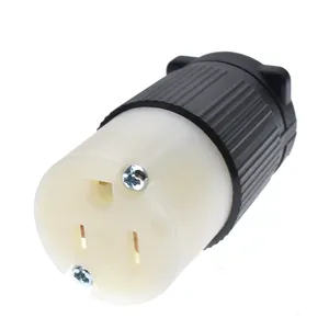 15 Amp 125 Volt NEMA 5-15R 2 Pole 3 Wire Grounding Straight Blade Electrical Plug Replacement Cord Outlet Commercial Grade