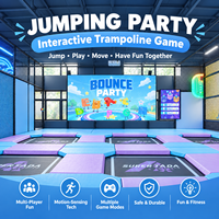 Jeu interactif de trampoline multi-joueurs avec projection de mouvements pour parcs d'attractions intérieurs commerciaux