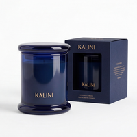 Pot à bougie en verre de 2 oz avec boîte de vente au détail
