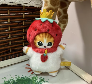 Porte-clés en peluche Kawaii, motifs Requin, Chat, Oeuf paresseux, <span class=keywords><strong>Fraise</strong></span>, <span class=keywords><strong>Prince</strong></span>, Grenouille aux grands yeux, Saumon, Lapin, en peluche douce, breloque <span class=keywords><strong>de</strong></span> sac, cadeau pour - Product Image 3