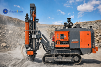 Foreuse rotative d'occasion pour puits d'eau et couches rocheuses, équipement de forage profond à moteur diesel, pompe, profondeur de forage 21m, garantie 1 an