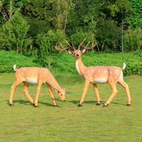 Statue de cerf Sika en résine, résistante au gel, grande taille, pour extérieur, réaliste, pour tourisme rural et sites écologiques