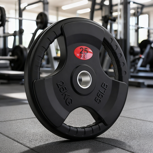 Resistente presa da 2 pollici in gomma peso piastre da 20kg Set per l'allenamento della forza nella palestra di casa comprende 10kg e 20kg piastre - Product Image 2