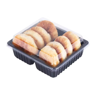 Conteneur à pain carré en plastique personnalisé pour snacks Dessert alimentaire Browine Boîte d'emballage blister Plateau de boulangerie pour biscuit