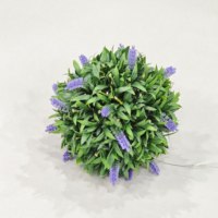 Stok 23cm bola Lavender buatan klasik tanaman hijau buatan untuk wisuda Halloween bunga dekorasi tanaman
