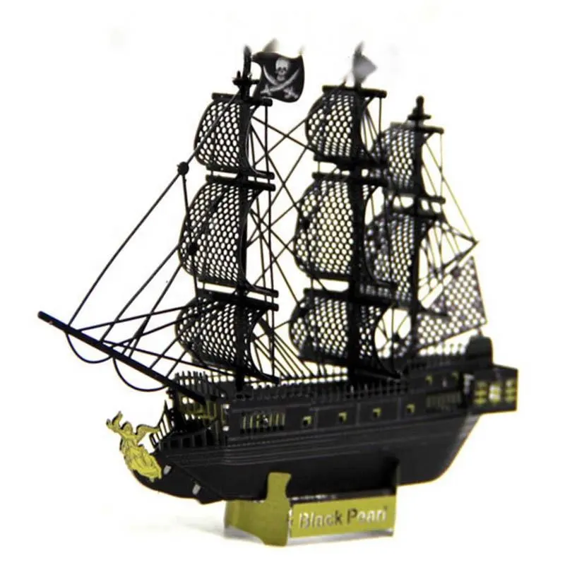 Black Pearl – Puzzle bateau destructeur Titanic Mayflower, cerf doré, bateau sous-marin, Puzzle en métal 3d