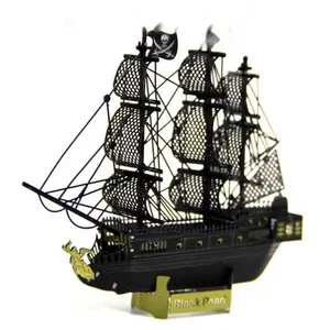 블랙 펄 선박 DIY 지그 소 퍼즐 보트 파괴자 타이타닉 Mayflower 황금 사슴 잠수함 보트 3d 금속 퍼즐