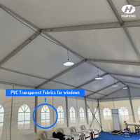 Tissus transparents de maille de PVC de TN0550L pour la transmission légère élevée de fenêtres de tente avec des techniques tissées industrielles UV