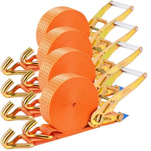 <span class=keywords><strong>Correa</strong></span> de Amarre Profesional Retráctil de 2 Pulgadas de Poliéster con Trinquete y Certificación CE para Sujeción de Neumáticos - Product Image 1