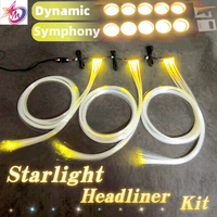 Kit de 1500 fibres optiques dynamiques 0,5 mm pour plafond étoilé, garantie 3 ans, modèle universel, moteur lumineux 16W