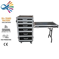 Estuche de Transporte Personalizado con 6 Cajones y Mesa Plegable, Estación de Trabajo para DJ, Estuche con Ruedas, Compatible con OEM y ODM