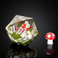 Pour Udixi Donjons et Dragons personnalisables Ensemble de dés polyédriques à tranchants 7 pièces en résine de champignon rouge pour jeux RPG