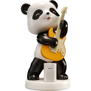 Ours guitariste, grand ornement de bureau |   Haut-parleur intelligent Bluetooth AI |   Peint à la main, Premium, Nouvel An chinois, Graduation - Product Image 2