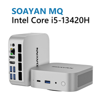 Nouveau Mini PC Puissant avec Processeur Intel Core I5-13420H de 13e Génération, 16 Go de RAM LPDDR5, SSD, WiFi6, BT5.2, Type-C, Triple Affichage 4K, Serveur Linux, Garantie 3 Ans
