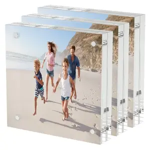 4x4 Desktop Display Lucite acrílico picture frame Molduras molduras quadradas