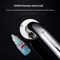 304 acier inoxydable anti-dérapant main courante personnes âgées amicales salle de bain Anti-chute barre d'appui toilette sans barrière salle de bain accessoire