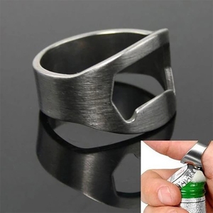 Apribottiglie ad Anello in Acciaio Inossidabile con Logo Personalizzato, Accessori Cool per <span class=keywords><strong>Bar</strong></span> e Cucina, Apribottiglie da Dito - Product Image 2
