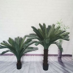 Plante artificielle <span class=keywords><strong>en</strong></span> <span class=keywords><strong>pot</strong></span> de Cycad <span class=keywords><strong>en</strong></span> plastique et soie écologique de haute qualité faite à la main <span class=keywords><strong>en</strong></span> <span class=keywords><strong>pot</strong></span> rond pour la décoration de sol tropical à la maison - Product Image 3
