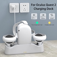 Pour Oculus Quest 2 VR lunettes contrôleur station de charge à aspiration magnétique avec batterie VR accessoires de charge