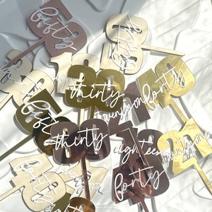 Adornos acrílicos para pasteles con diseño de miel y dulzura, estilo Instagram, para decoración de cumpleaños, tamaños 18, 21, 30 y 40. - Product Image 3