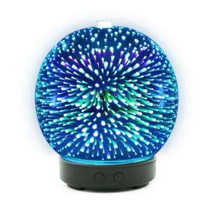 Diffuseur d'arômes en verre 3D Jcsy, rond, humidificateur ultrasonique USB 5V avec motif de cœur d'amour, lumière colorée pour une utilisation à domicile - Product Image 4