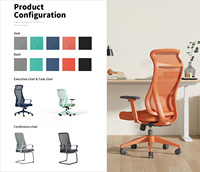 SK3226A-01 Prix usine Chaise de bureau moderne en maille à dossier haut pivotante pour ordinateur, pour personnel, managers, dirigeants et cadres