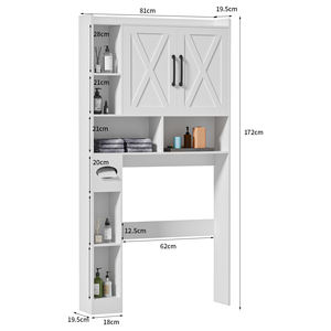 מודרני אחסון רב-שכבתי מודרני עם מתלה מגבת אמבטיה עץ מדף מקלחת מחסן חדרי מלון - Product Image 2