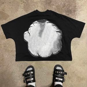 Camisetas de Alta Calidad con Logotipo Estampado, Corte Cuadrado, Hombros Caídos, Unisex, Lavado Ácido, Estampado Vintage, Camisetas Cortas de Algodón para Hombre, Personalizadas - Product Image 5