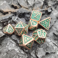 Ensemble de dés en métal de haute qualité, 7 pièces, dés polyédriques antiques pour jeux de rôle DND